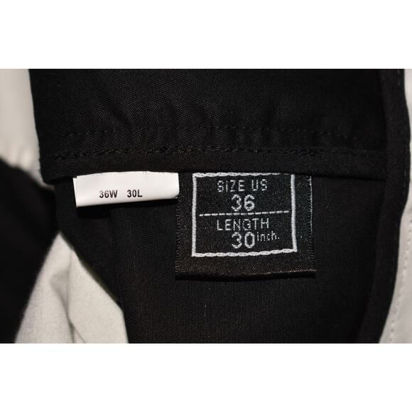 NAUTICA‎ NEW $75 Black Pleated Front Classic Fit No Iron Dress Pant Men's 36 - Picture 4 of 4